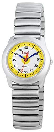 Fame Damenuhr mit Metallzugband Weiss Armbanduhr Uhr 100422000089