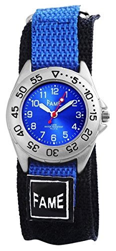 Fame mit Textilklettband Armbanduhr Uhr Blau 100523000013
