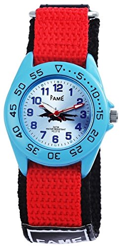 Fame mit Textilklettband Armbanduhr Uhr Hellblau 100593500004