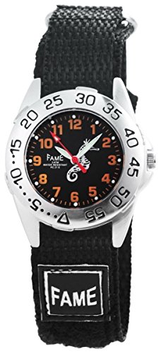 Fame mit Textilklettband Armbanduhr Uhr Schwarz 120921000018