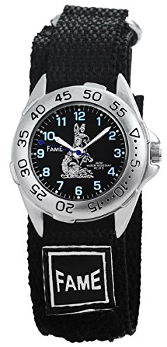 Fame mit Textilklettband Armbanduhr Uhr Schwarz 120921100012