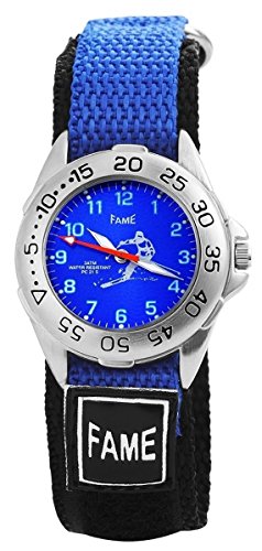 Fame mit Textilklettband Armbanduhr Uhr Blau 120923000013