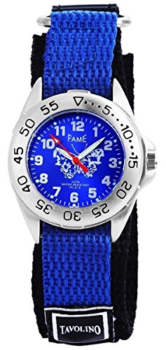 Fame mit Textilklettband Armbanduhr Uhr Blau 120923000015