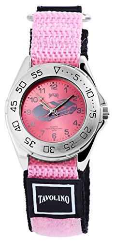 Fame mit Textilklettband Armbanduhr Uhr Pink 120925600013