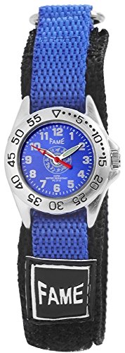 Fame Kinderuhr mit Textilklettband Blau Armbanduhr Uhr 120923000003