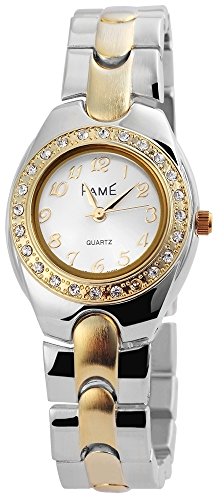 Fame mit Metallarmband Armbanduhr Uhr silberfarbig 100412600100