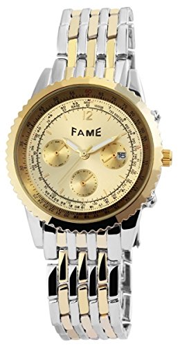 Fame mit Metallarmband goldfarbig Armbanduhr Uhr 200414000016