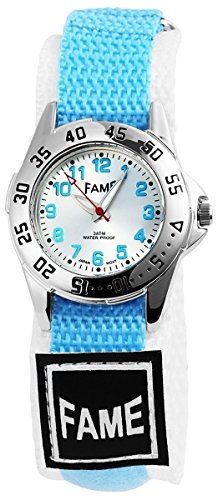 Fame mit Textilklettband Armbanduhr Uhr silberfarbig 100522500013