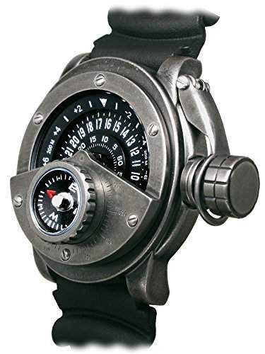 Retrowerk Diver 24-h Scheiben Uhr Kompass - Spezialkronenhebel R004PU