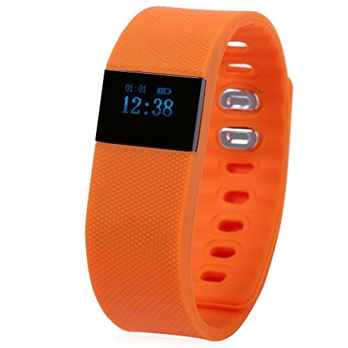 Leopard Shop tw64 Bluetooth 4 0 Smart Armband Armbanduhr IP67 SMS Reminder Schlaf Monitoring orange