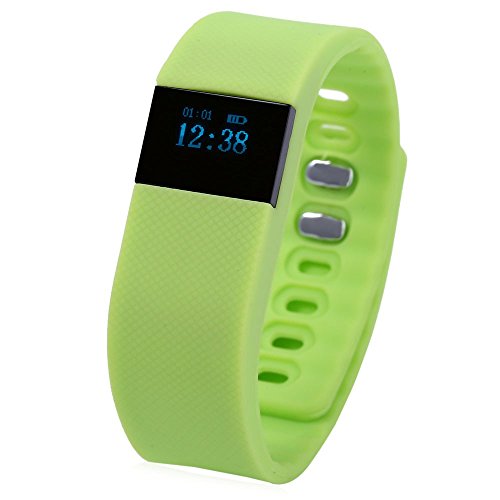 Leopard Shop tw64 Bluetooth 4 0 Smart Armband Armbanduhr IP67 SMS Reminder Schlaf Monitoring gruen