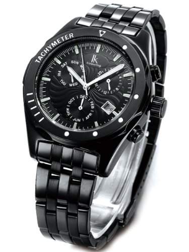 Alienwork IK mechanische Automatik Armbanduhr Multi-funktion Automatikuhr Uhr schwarz Edelstahl 98181G-01-R1