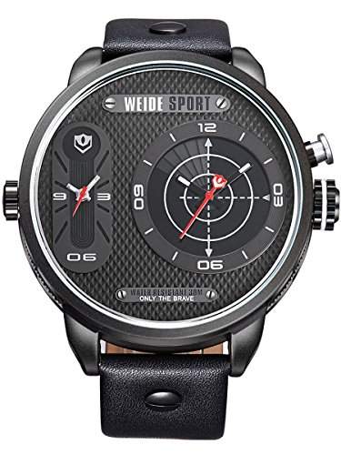 Alienwork Quarz Armbanduhr XXL Oversized Quarzuhr Uhr Outdoor schwarz Polyurethan OSWH-3409-B-3