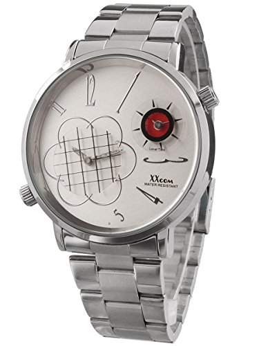 Alienwork Quarz Armbanduhr elegant Quarzuhr Uhr Multi Zeitzonen weiss silber Metall QH-094G-02