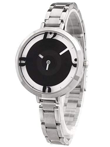 Alienwork Ssqure Quarz Armbanduhr elegant Quarzuhr Uhr modisch schwarz silber Metall QH-48656-01