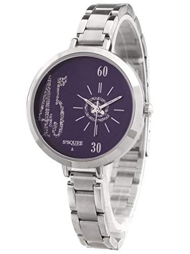 Alienwork Ssqure Quarz Armbanduhr elegant Quarzuhr Uhr modisch blau silber Metall QH-48656-05