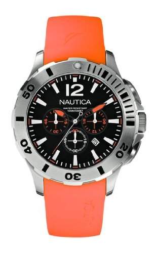 Nautica Herren-Armbanduhr Chronograph resin orange A16567G