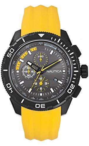 Nautica Herren-Armbanduhr Chronograph Quarz Silikon A19629G
