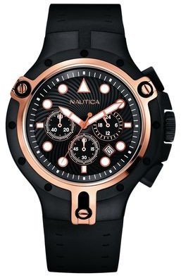 Uhr Chronograph Herren Nautica NSR 06 Chrono A28506G Armband aus Harz