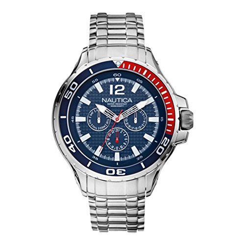 NAUTICA Armbanduhr NST 02 Multifunction Blue and Steel A22616G