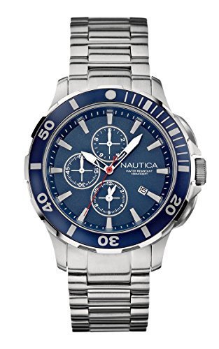 NAUTICA Armbanduhr BFD 101 DIVE STYLE Chrono Blue and Steel and Alu A20508G
