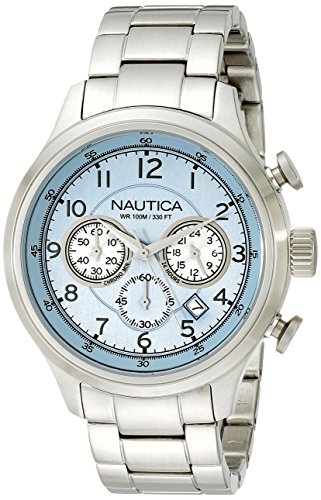 Nautica Herren n19631g NCT 16 Analog Display Japanisches Quartz Silber Uhr