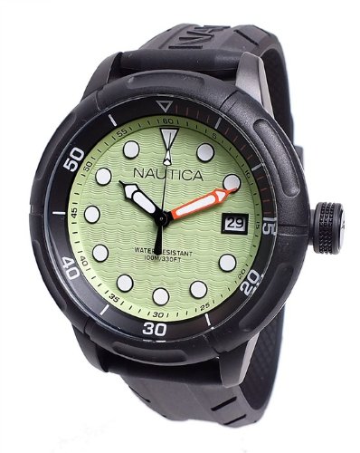 NAUTICA WATCHES Armbanduhr Analoguhr Datum schwarz Gruen A17618G
