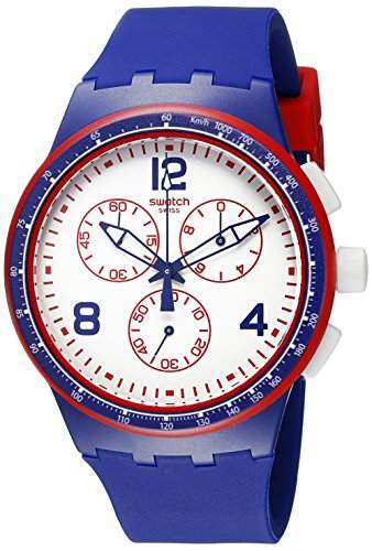 Swatch Unisex-Armbanduhr Chronograph Quarz Silikon SUSZ100