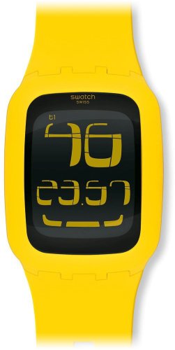Swatch Unisex Armbanduhr Touch Yellow Digital Quarz Plastik SURJ101