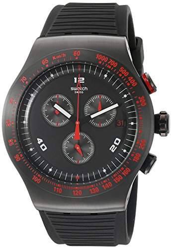 Swatch Herren-Armbanduhr XL Classic Irony Chrono Race Trophy Chronograph Quarz Silikon YOB401