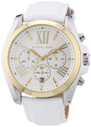 Michael Kors Damen-Armbanduhr XL Chronograph Quarz Leder MK2282