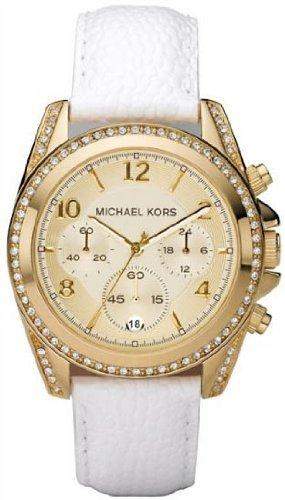 Michael Kors Damen-Armbanduhr Chronograph Quarz Leder MK5460