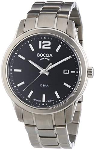 Boccia Herren-Armbanduhr XL Analog Quarz Titan 3581-01