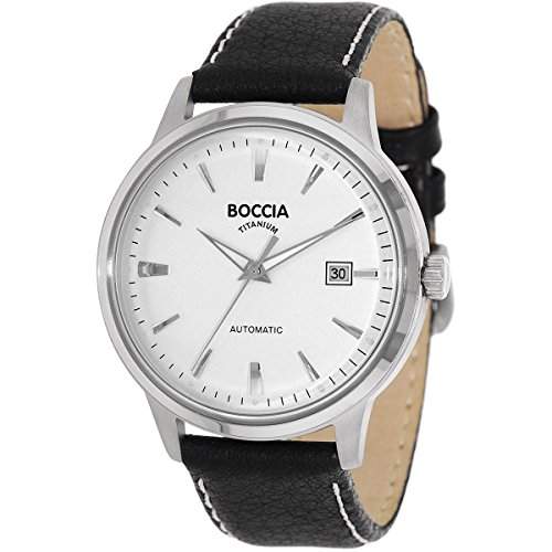 Boccia Herren-Armbanduhr Analog Automatik Leder 3586-01