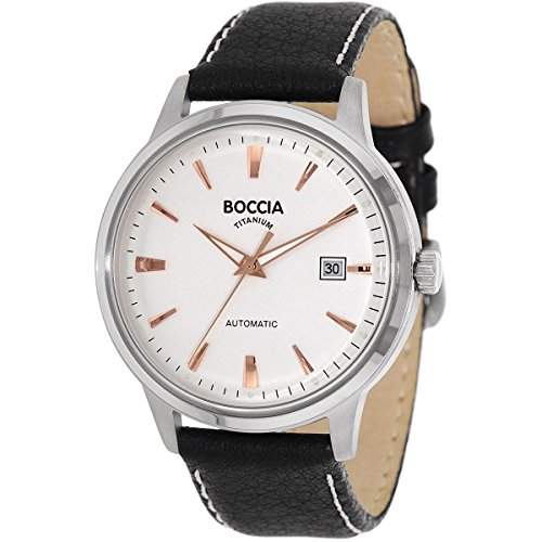 Boccia Herren-Armbanduhr Analog Automatik Leder 3586-03