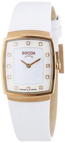 Boccia Damen-Armbanduhr XS Titanium Analog Quarz Leder 3237-03