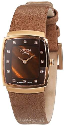 Boccia Damen-Armbanduhr XS Titanium Analog Quarz Leder 3237-04