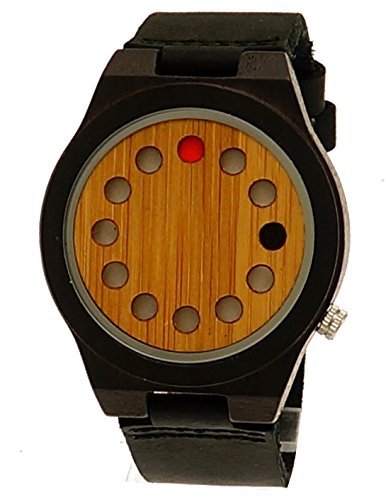 Henny Klein designer Unisex Damen Herren OEko Natur Holz Leder Armbanduhr Uhr Schwarz Braun Holzuhr limitierte future edition inkl Uhrenbox