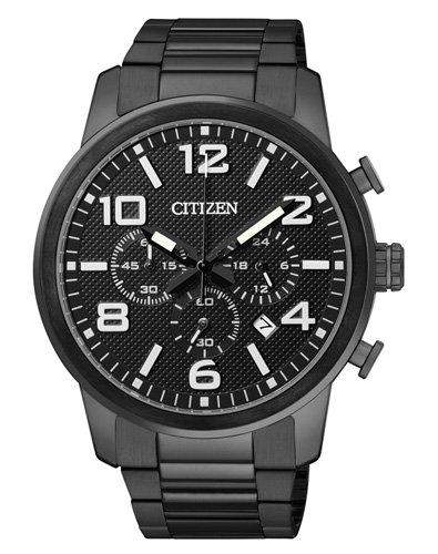 Citizen Herren-Armbanduhr Chronograph Quarz Edelstahl beschichtet AN8056-54E