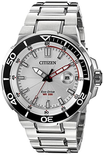 Citizen Herren aw1420 55 A Endeavor Analog Display Japanisches Quartz Silber Uhr