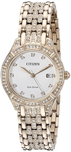Citizen CITIZEN ECO DRIVE Damen Silhouette Quarz Edelstahl casual Uhr Farbe rose goldfarbenem Modell ew2323 57 A