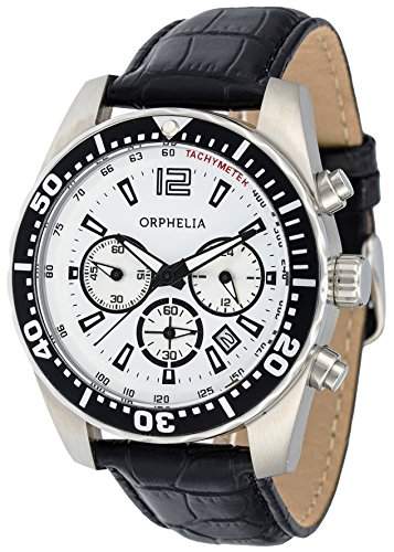Orphelia Herren-Armbanduhr Chronograph Quarz Leder