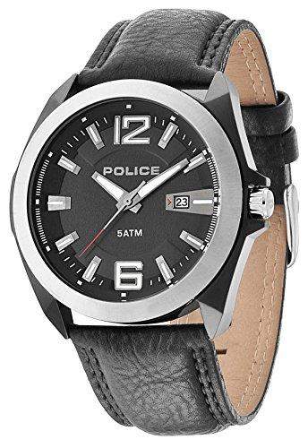 POLICE Herren-Armbanduhr RANGER II Analog Quarz Leder P14103JSBS-02
