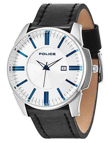 POLICE Herren-Armbanduhr GOVERNOR Analog Quarz Leder P14384JS-04
