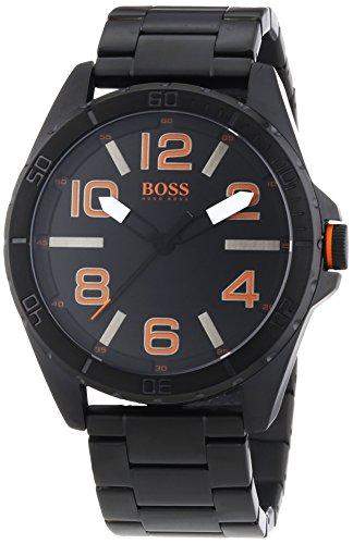 BOSS Orange Herren-Armbanduhr XL Berlin Analog Quarz Edelstahl beschichtet 1513001