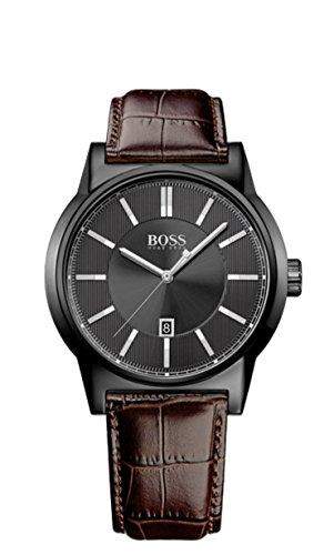 Hugo Boss Herren-Armbanduhr XL Analog Quarz Leder 1513071