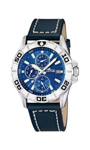 Lotus Herren-Armbanduhr Analog Leder Blau 158132
