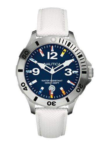 Nautica Herren-Armbanduhr Analog Quarz Weiss A12568G