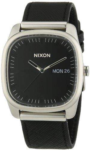Nixon Herren-Armbanduhr XL Identity Black Analog Quarz Leder A268000-00