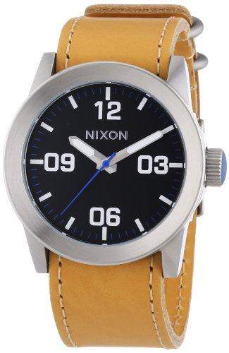 Nixon Herren-Armbanduhr XL Analog Quarz Leder A0491602-00